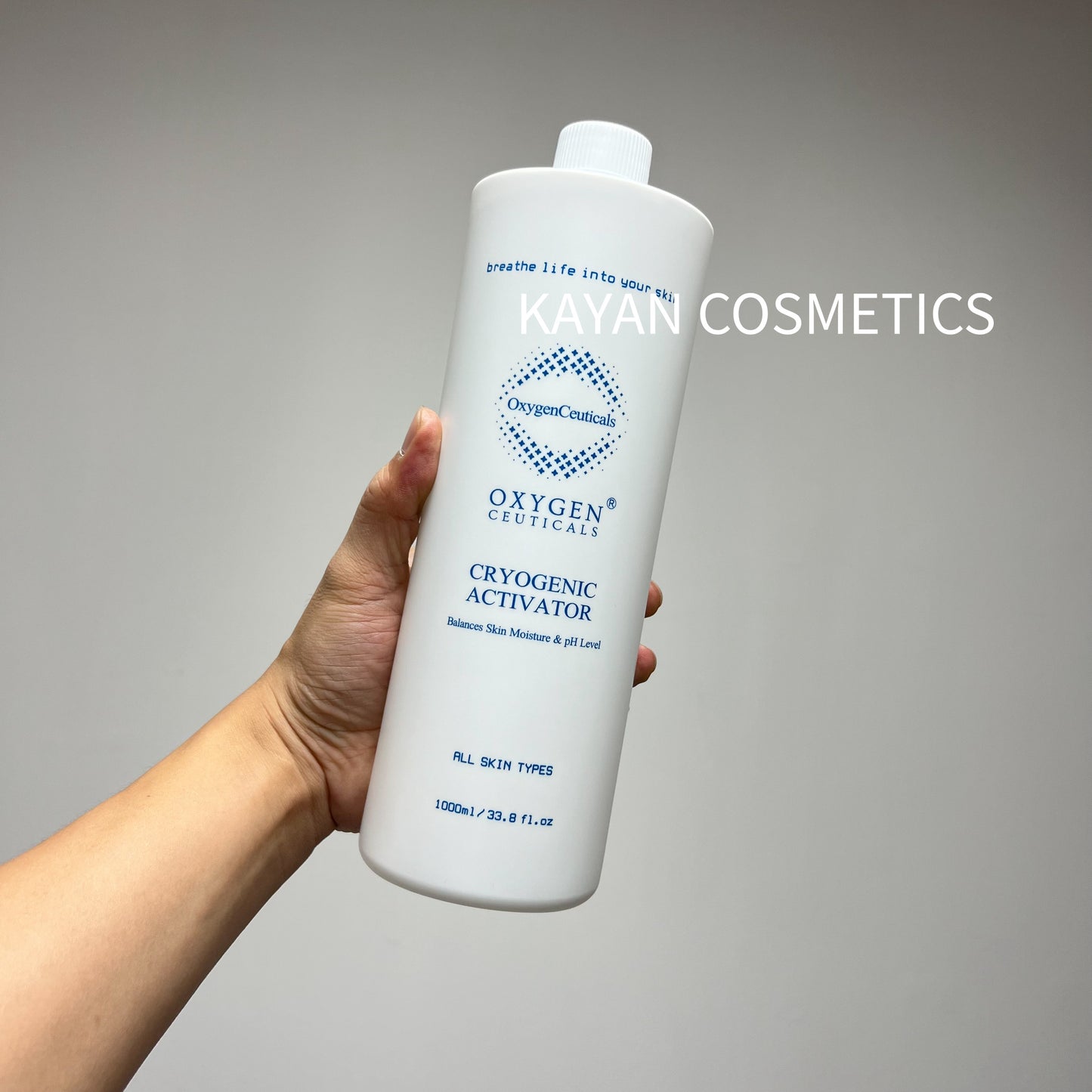 包順豐 韓國 OxygenCeuticals Cryogenic Activator 高溶解氧活膚液 1000ml Oxygen Ceuticals Cryogenic Activator 氧麗可絲 基礎活膚液/皮膚製氧機