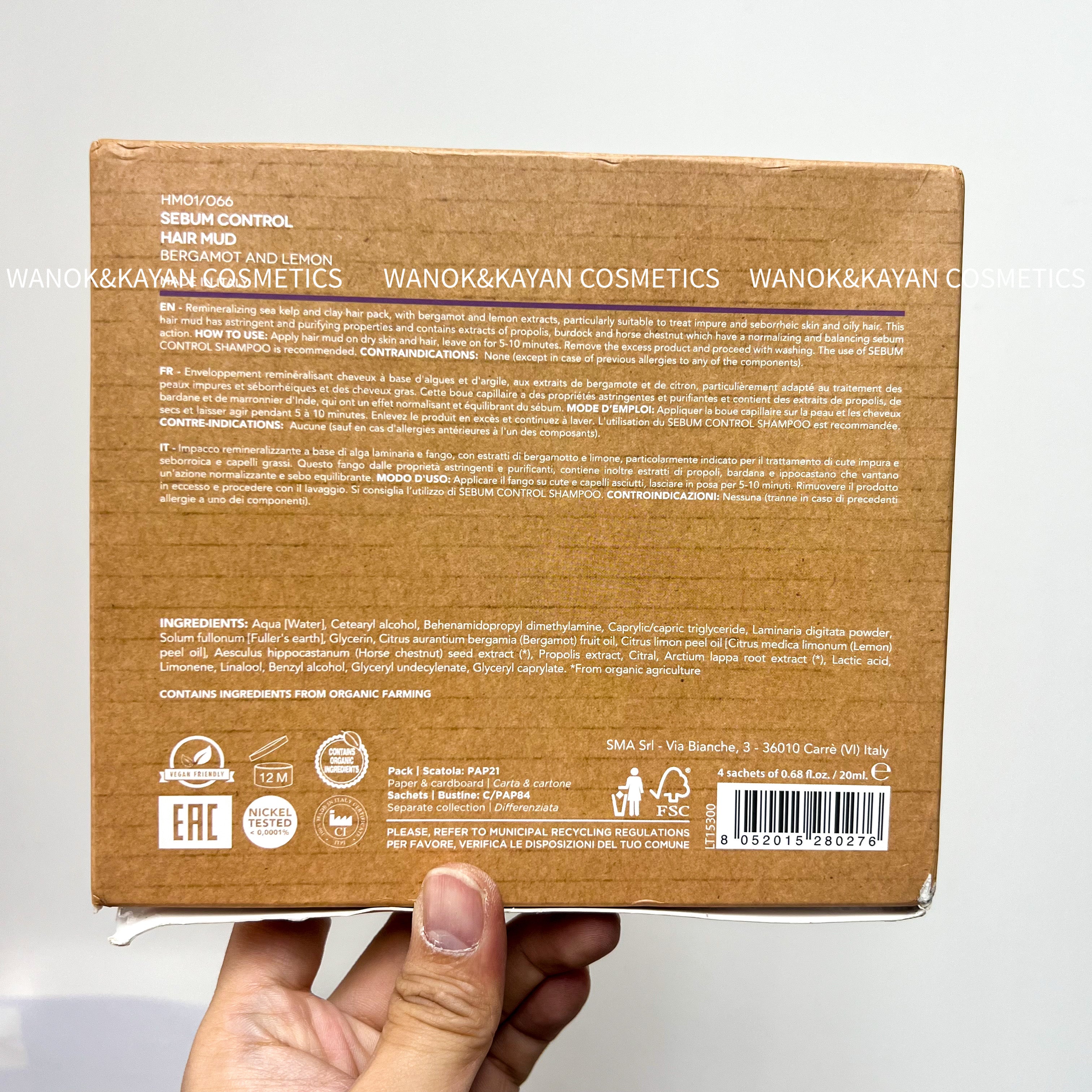 my organics 有機皮脂調理泥膜舒緩控油淨化頭皮myorganics my.organics 20mlx4包
