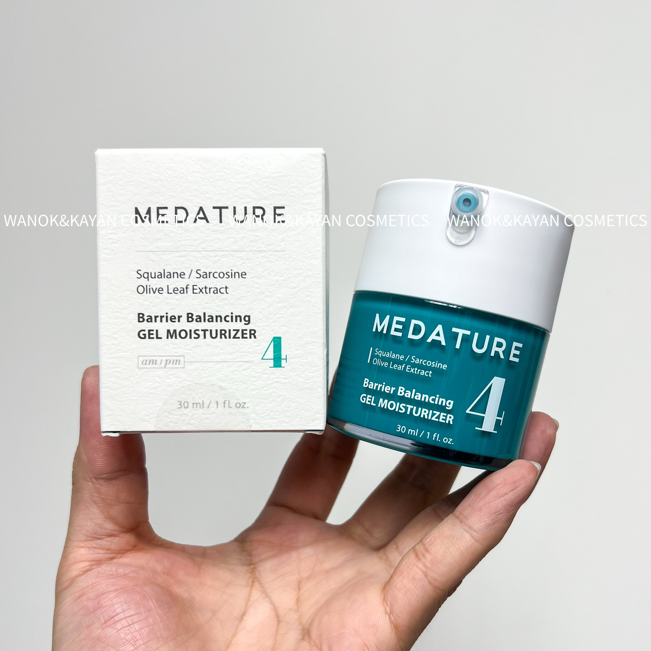 Medature 平衡水凝霜色修面霜修護 30ml MEDATURE Squalane / Sarcosine Olive Leaf Extract Barrier Balancing GEL MOISTURIZER 4