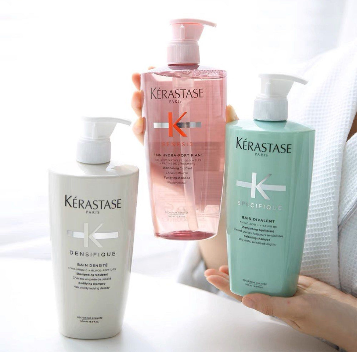 kerastase 洗頭水 頭皮新雙重功能洗髮水/卡詩白金賦活洗髮水/元氣姜洗髮水 雙重控油無硅油白金賦活豐盈蓬松 DENSIFIQUE BAIN DIVALENT。BAIN HYDRA-FORTIFIANT。GENESIS  BAIN HYDRA-FORTIFIANT