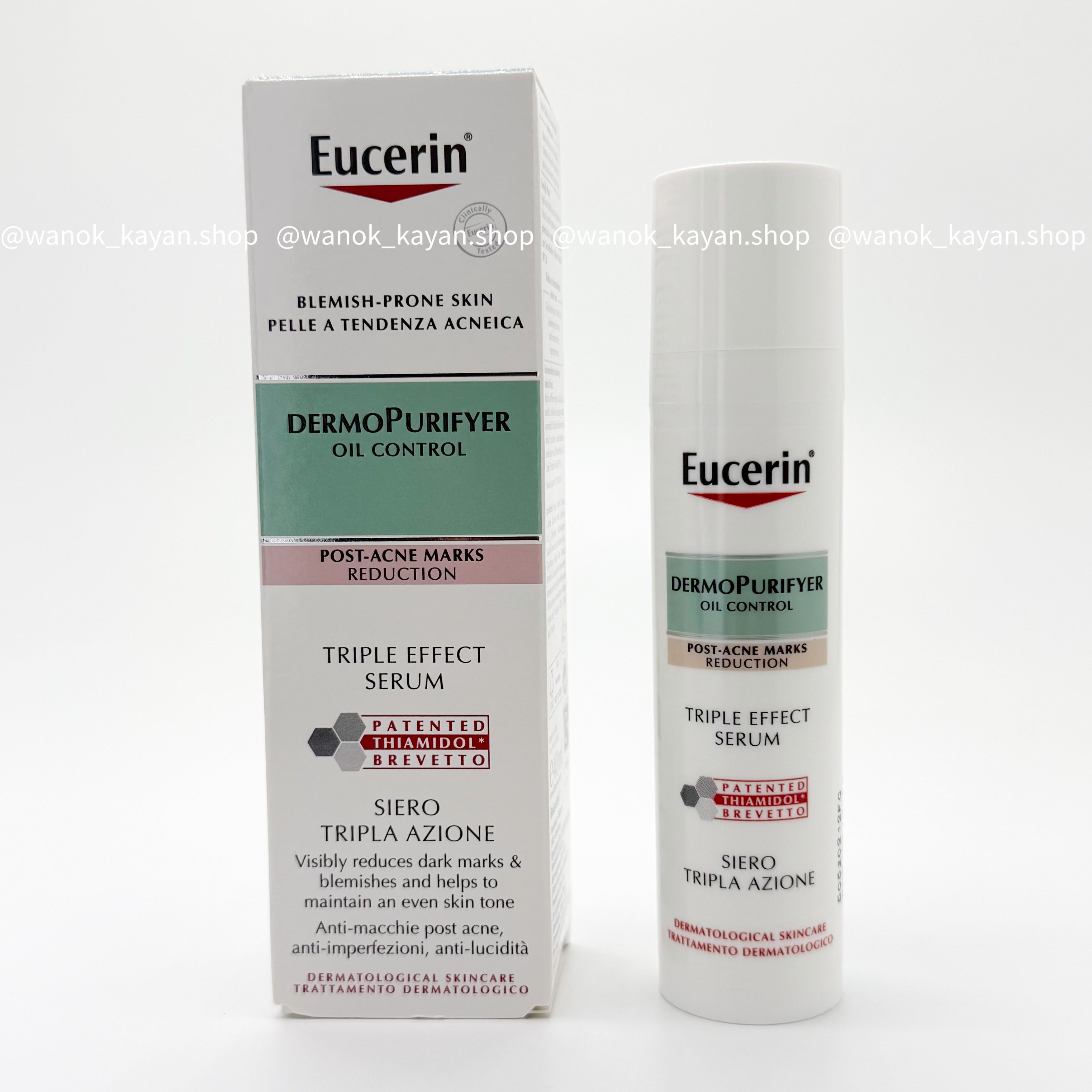 Eucerin 清痘淨顏痘印舒緩三效精 40ml Eucerin 水楊酸控油清痘三效精華液 40ml DermoPurifyer Oil Control Triple Effect Serum