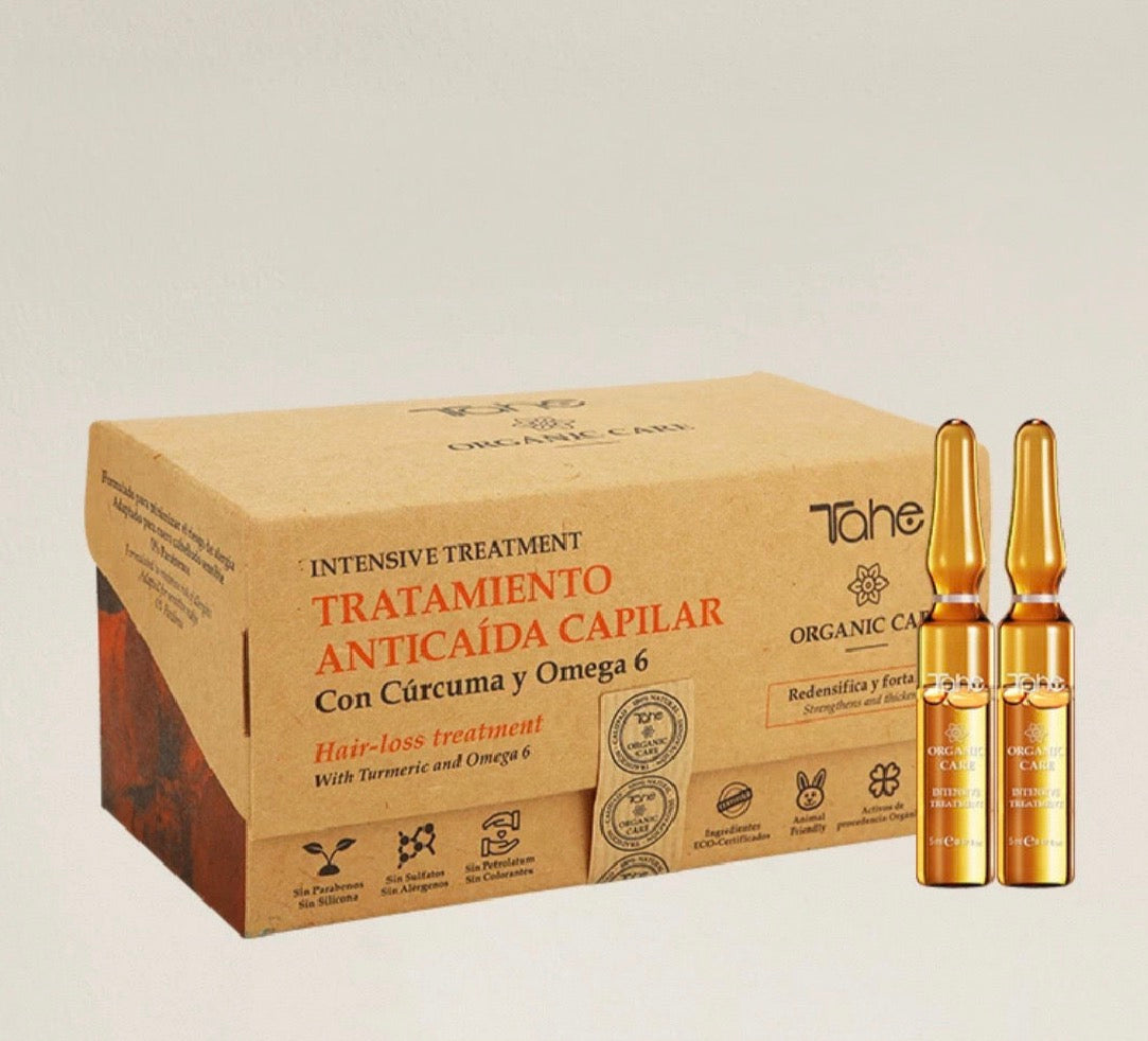 Tahe Organic Care 姜黃固髮營養液防脫安瓶 有機強效防脫固發安瓶精華 （5mlx15 ）Tratamiento Anticaída Capilar