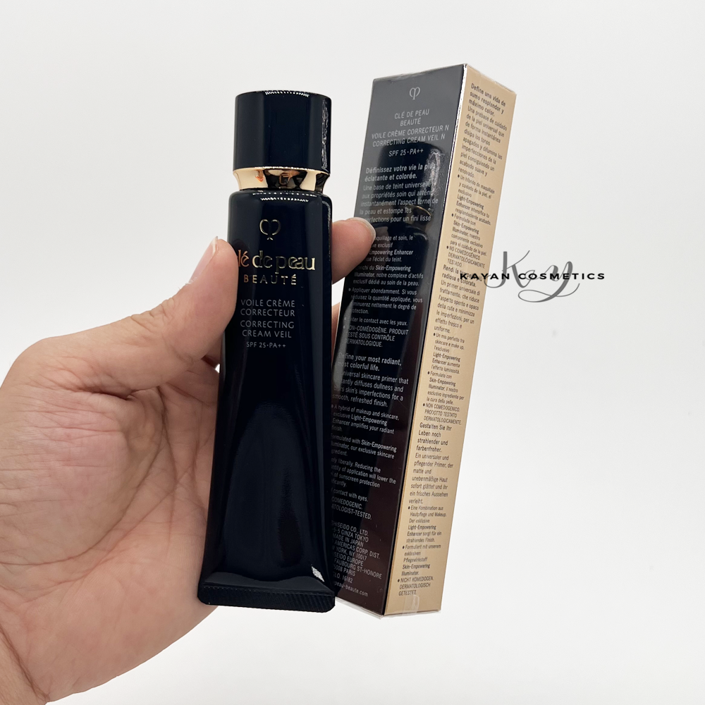 包順豐 日本 cle de peau Beaute CPB肌膚之鑰 長管滋潤妝前隔離乳遮瑕控油養膚均勻膚色持久控油黑管隔離VOILE CREME CORRECTEUR
 CORRECTING CREAM VEIL
SPF 25PA+ 37ml