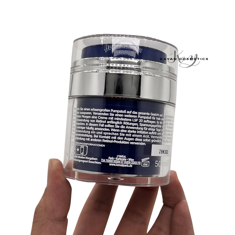 包順豐 Loreal A醇煙酰胺抗皺面霜48g淡化細紋提亮膚色嫩膚緊致晚霜 RETINOL+NIACINAMIDE • REVITALIFT LASER  歐萊雅。Loreal。L'OREAL。Loreal