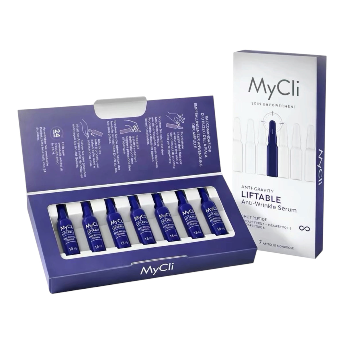 MyCli LIFTABLE 塑顏抗皺緊緻安瓶精華小紫彈 1.5mlx7 MyCli ANTI-GRAVITY LIFTABLE Anti-Wrinkle Serum