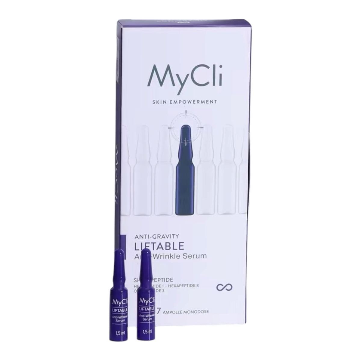MyCli LIFTABLE 塑顏抗皺緊緻安瓶精華小紫彈 1.5mlx7 MyCli ANTI-GRAVITY LIFTABLE Anti-Wrinkle Serum