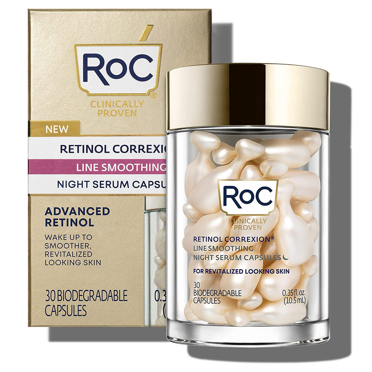 RoC 視黃醇撫平紋路晚間精華膠囊 30粒 Retinol Correxion Line Smoothing Night Serum Capsules