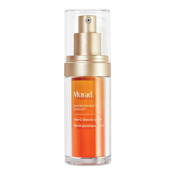 SF package! American Murad Golden VC Double Tube Facial Essence 30ml Vita-C Glycolic Brightening Serum uses fruit acid antioxidants to brighten the skin tone. ENVIRONMENTAL SHIELD™ Vita-C Glycolic Serum Sérum glycolique Vita-C