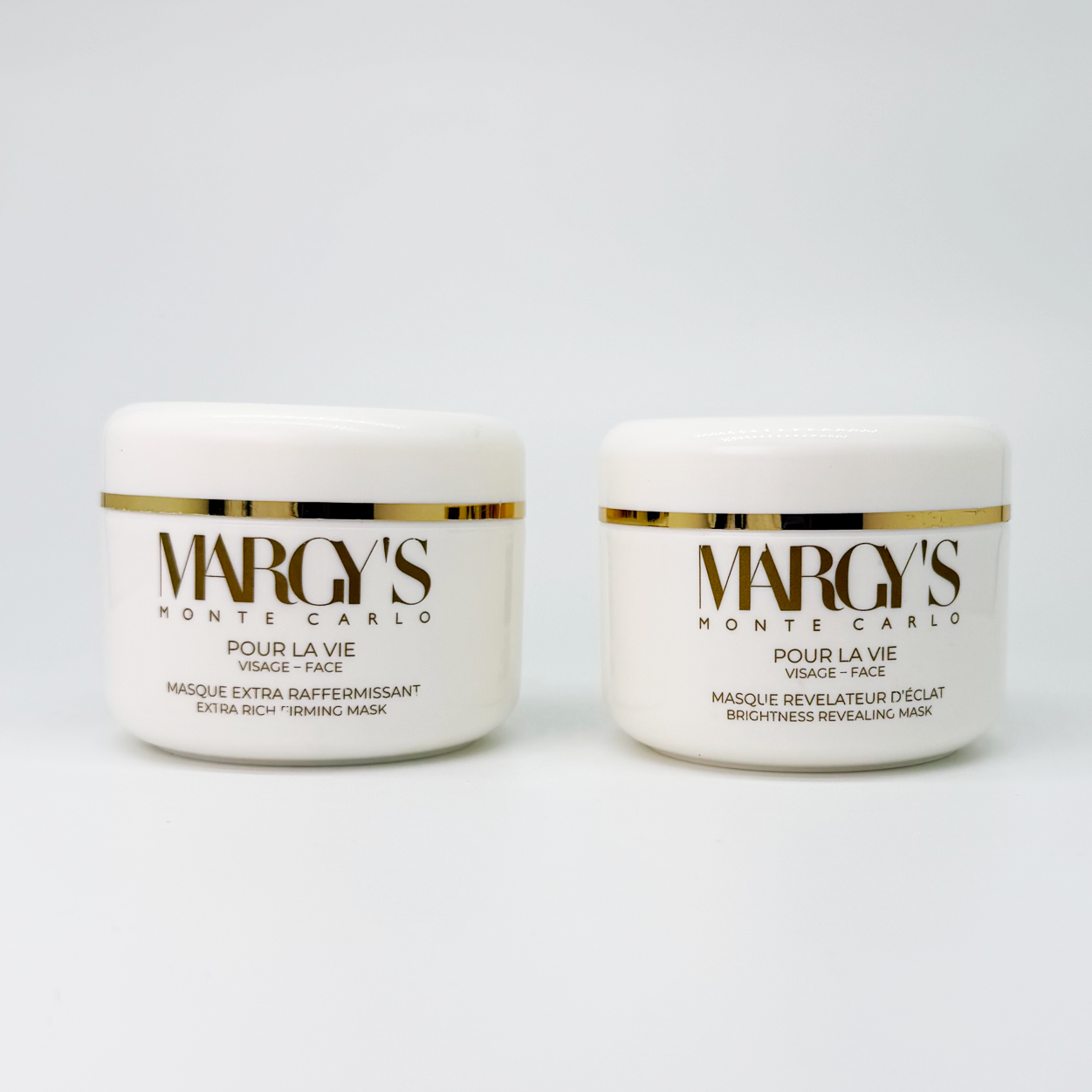 margy’s 早安緊致面膜（滋潤緊致） 250ml POUR LA VIE VISAGE - FACE MASQUE EXTRA RAFFERMISSANT EXTRA RICH FIRMING MASK MARCY‘S MONTE CARLO 晚安嬰兒面膜（煥彩面膜） 250ml MASQUE REVELATEUR D‘ECLAT BRIGHTNESS REVEALING MASK