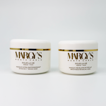 margy’s 早安緊致面膜（滋潤緊致） 250ml POUR LA VIE VISAGE - FACE MASQUE EXTRA RAFFERMISSANT EXTRA RICH FIRMING MASK MARCY‘S MONTE CARLO 晚安嬰兒面膜（煥彩面膜） 250ml MASQUE REVELATEUR D‘ECLAT BRIGHTNESS REVEALING MASK