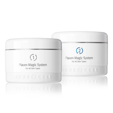 韓國 Rene-Cell 1號去角質面膜 200ml Placen Magic System + 2號營養面膜200ml  Placen Magic System  Rene-Cell Placen Magic System 水潤角質滋養面膜套裝（1號 + 2號）