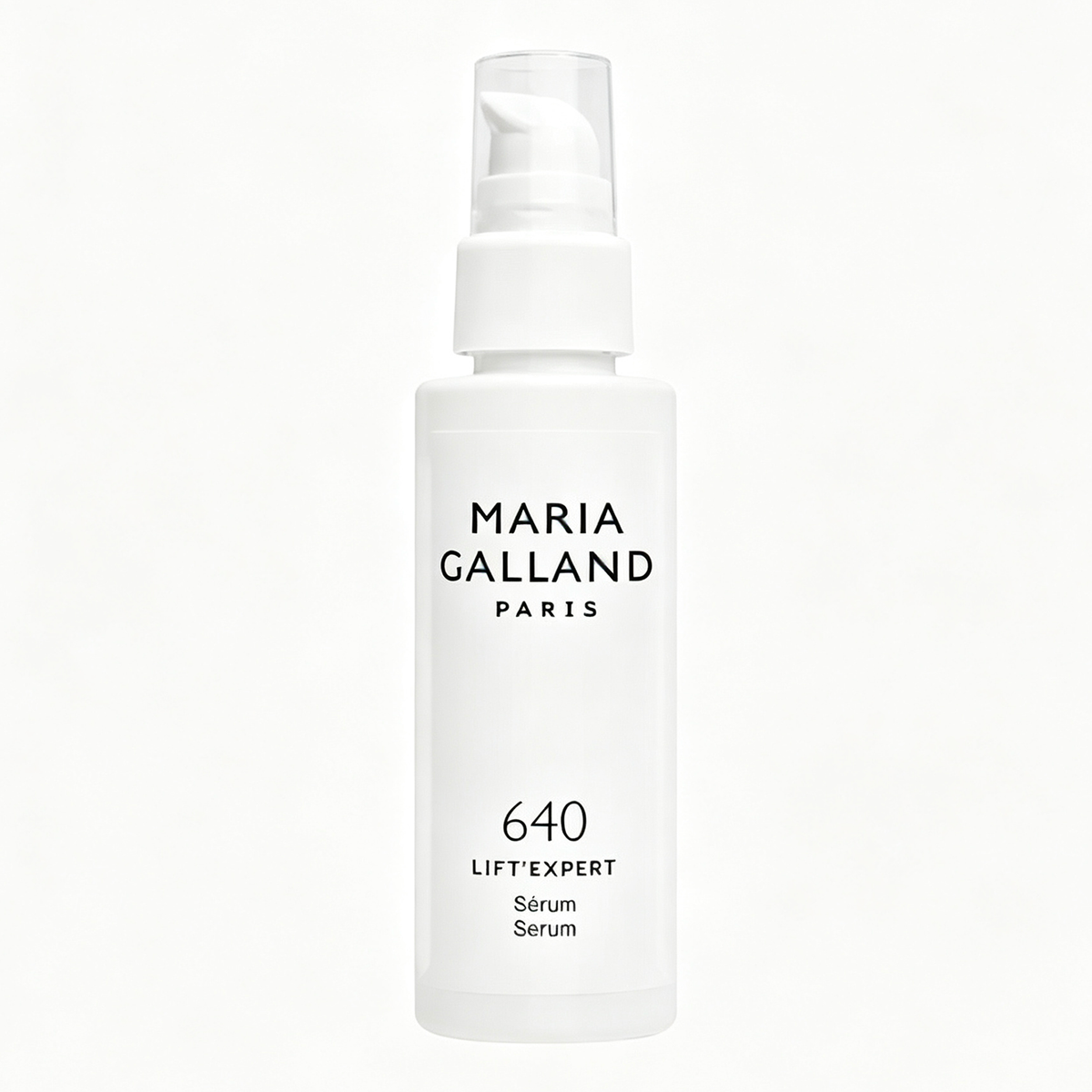 Wanok Cosmetics Maria Galland 640 Lift'Expert 緊緻精華液，白色瓶身設計，專為熟齡肌膚提供拉提與抗老修護。